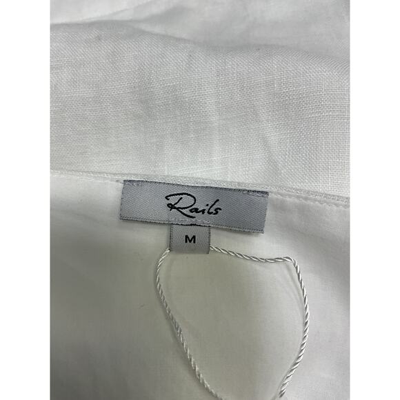 Rails 'Akira' White Linen Tank Top Size M - Picture 4 of 5